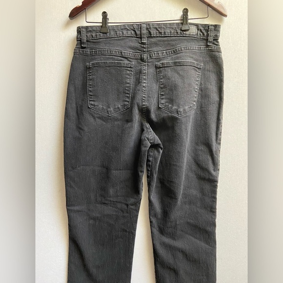 Lee High rise relaxed fit straight leg denim jean Black Sz 12 tall - Picture 6 of 14